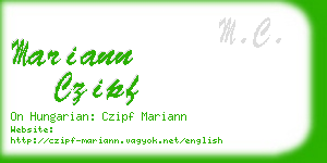 mariann czipf business card